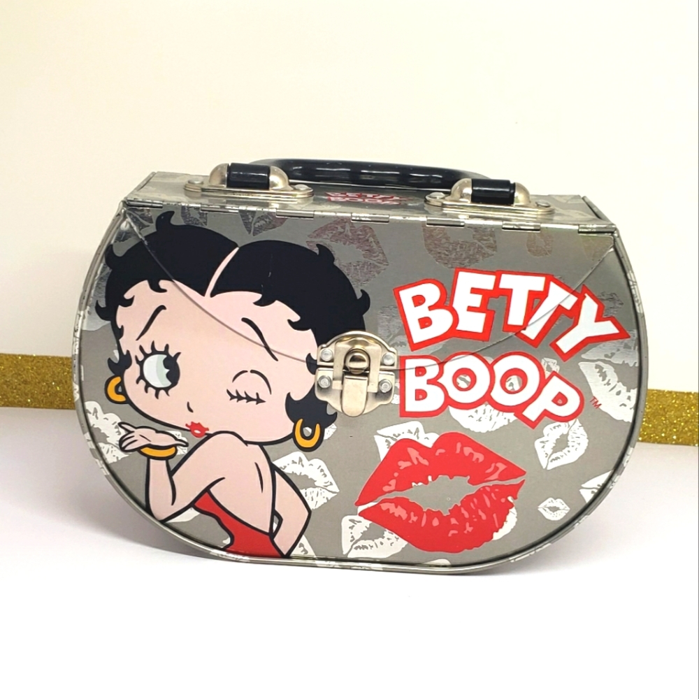 Betty Boop Flap Silver Tin Clutch